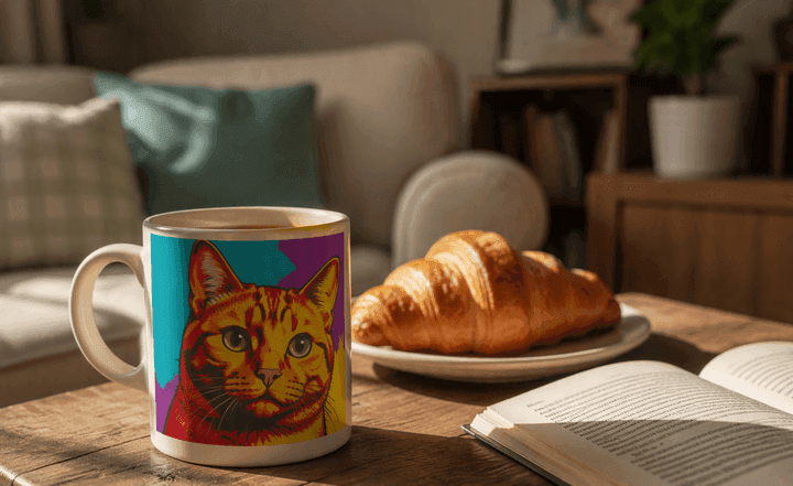 Portrait animal personnalisé — Tasse Noël chat personnalisée : le cadeau original qui fait mouche