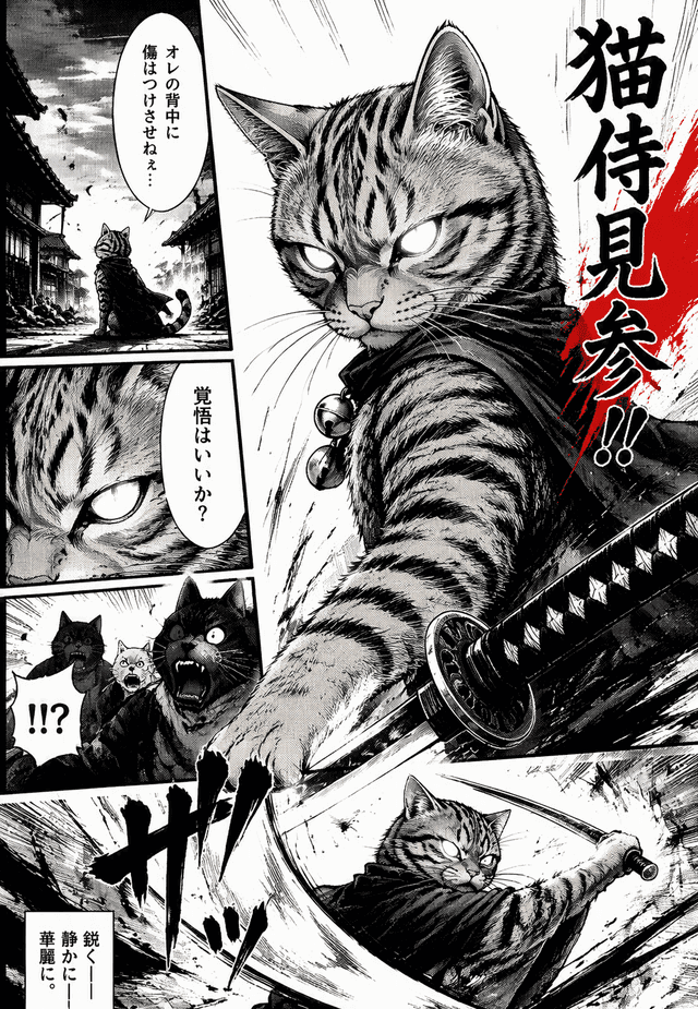 Portrait animal personnalisé — Portrait animal style manga