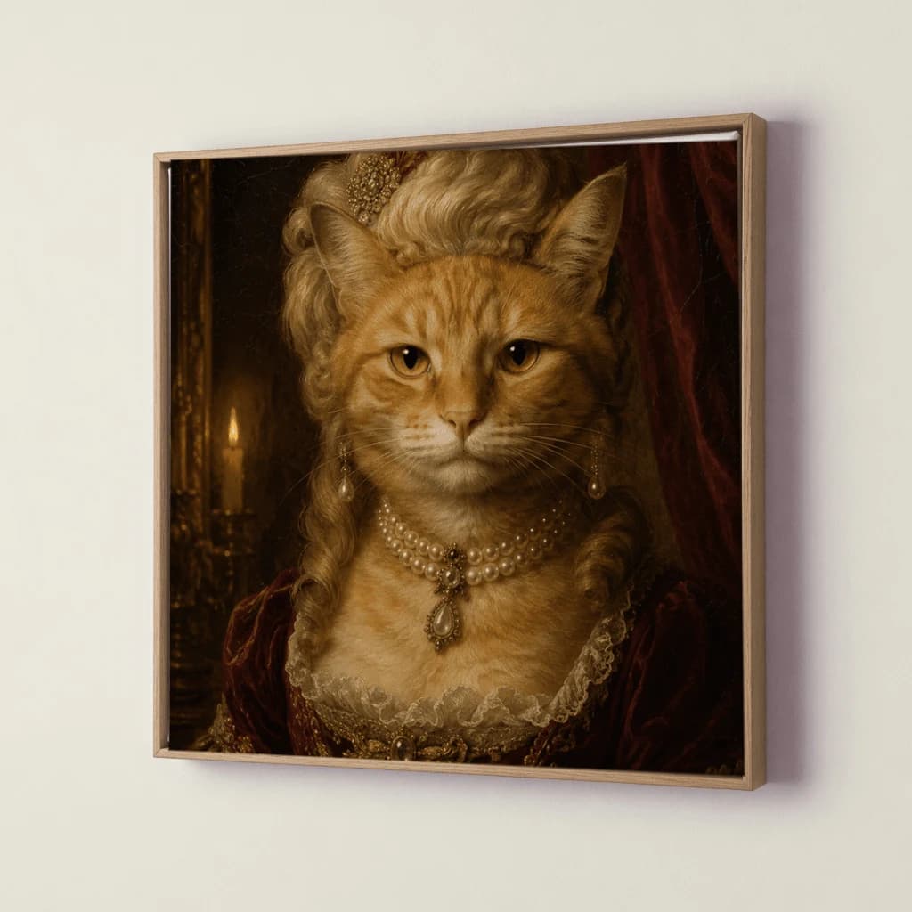 Toile premium avec portrait animal personnalisé