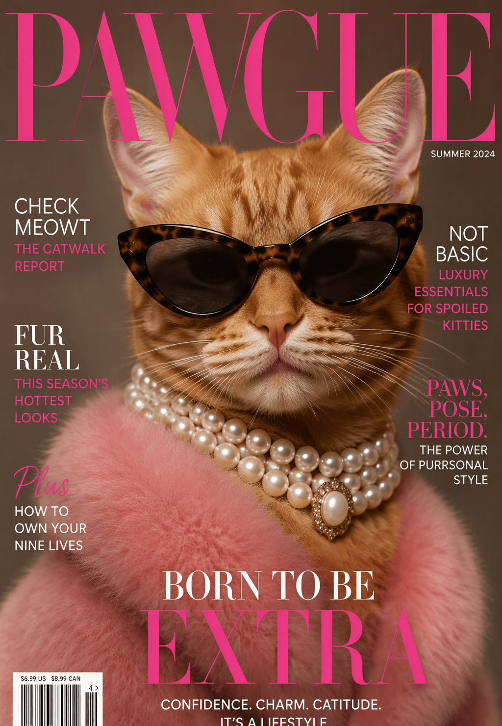 Exemple de portrait animal personnalisé — Quel cadeau de Noël pour un amoureux des chats ?