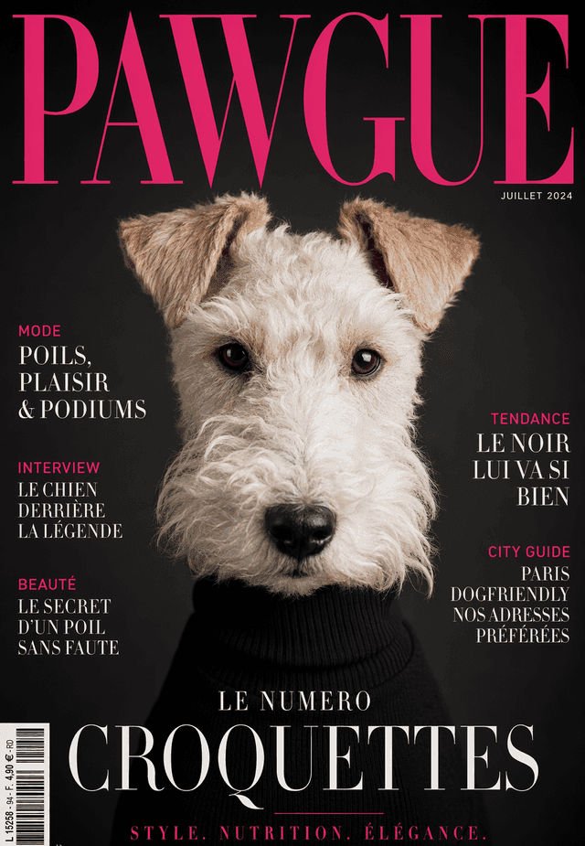 Portrait animal personnalisé — 4 magazines mode pour chien & chat