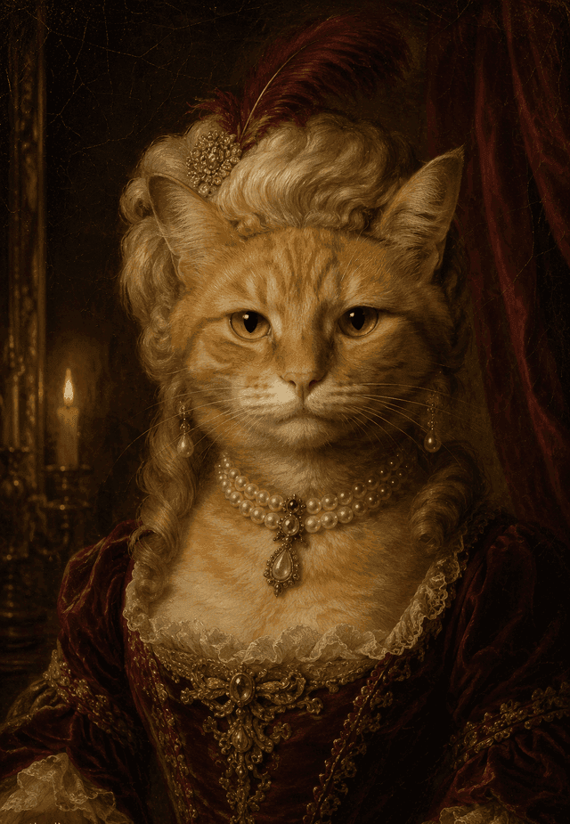 Portrait animal personnalisé — Portrait royal aristocrate personnalisé
